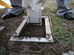 土壌中の放射性Csの深度分布調査